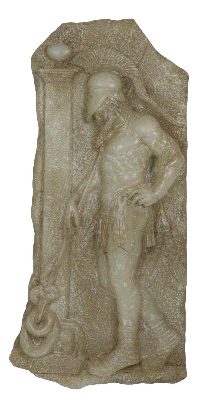 Ancient Greek Sepulchral Warrior Wall Plaque Relief Large Decor Sculpture 15"H - Ebros Gift