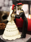 Ebros Love Never Dies Wedding Kiss Bride and Groom Skeleton Figurine 5.75"H - Ebros Gift