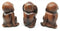Ebros Faux Wood See Hear Speak No Evil Monkeys Three Wise Ape Of Jungle Figurine Set