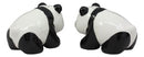 Ceramic Kissing Giant Panda Bears Salt And Pepper Shakers Holder Figurine Set