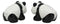 Ceramic Kissing Giant Panda Bears Salt And Pepper Shakers Holder Figurine Set