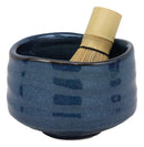 Ebros Traditional Japanese Glazed Ceramic Matcha Tea Bowl 21oz With Bamboo Whisk
