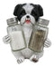 Ebros Hugging Pooch Shih Tzu Glass Salt Pepper Shakers Holder Figurine 6"Tall