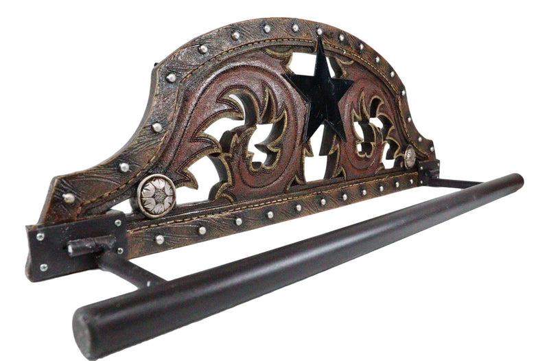Cowboy Western Rustic Bootcut Scroll Lace Lone Star Wall Hand Towel Holder Roll