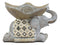 Ebros Gold Mosaic Design Elephant Laying Down W/ Trunk Up Holding Bowl Decor