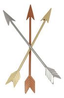 17"L Western Southwest 3 Colorful Gold Copper Silver Arrows DIY Wall Decor Signs - Ebros Gift