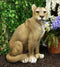 Large Realistic Lifelike Mountain Lion Cougar Sitting in Repose Statue 20" Tall