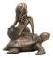 Ebros Ocean Mermaid Riding On Sea Turtle Statue Nautical Sirens Of The Seas Coral Reef