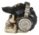 Skater Boy R&B Funk Rap Music Fanatic With Headphones Set And Black Hat Skull
