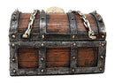 Ebros Chained Skull On Pirate Treasure Chest Jewelry Trinket Box 6" Wide