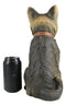 Ebros Gift Yorkie Dog with Double Sided Sign Indoor/Outdoor Statue