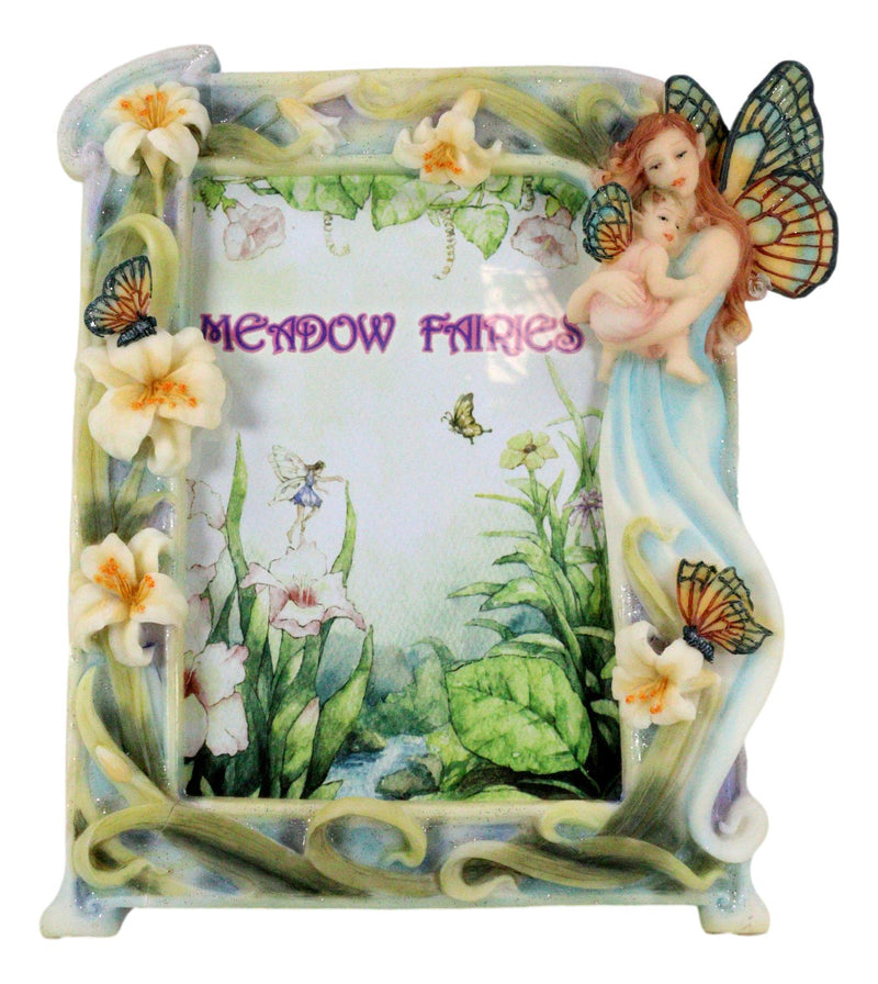 Butterfly Fairy Mother Cradling Baby Fae Desktop Shelf Decorative Picture Frame