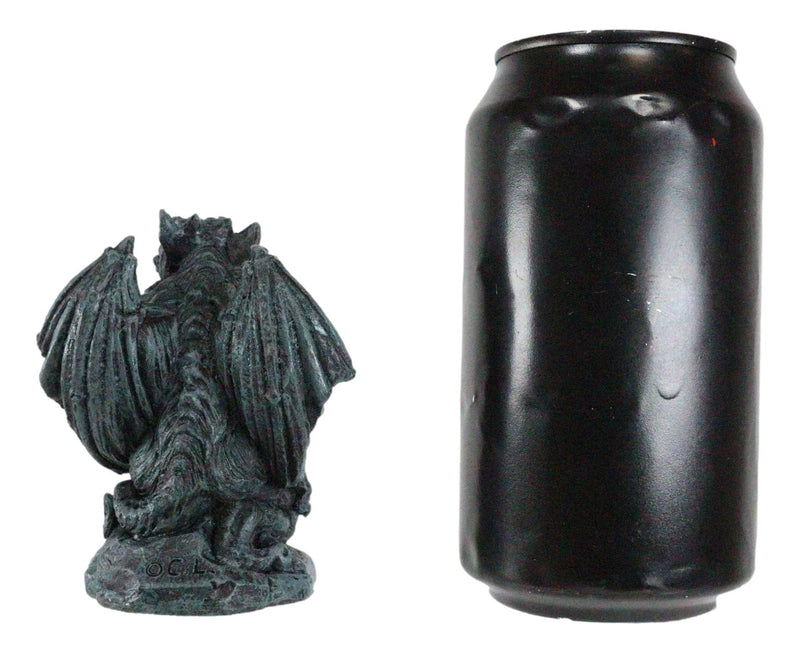 Gothic Winged Gorilla King Kong Prime Gargoyle Crouching Miniature Figurine