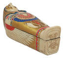 Egyptian Golden Horus King Tut Sarcophagus With Mummy Insert Figurine 3pc Set
