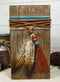 Rustic Southwestern Indian Dreamcatcher Eagle Feathers And Beads Floral Vase