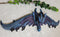 Ebros Large 34.25"Wide Medieval Fantasy Midnight Blue Blood Overwatch Dragon With Open Wings Wall Decor Plaque Entrance Overdoor Pediment Door Hanger Dragons And Dungeons Halloween Wall Art Decorative