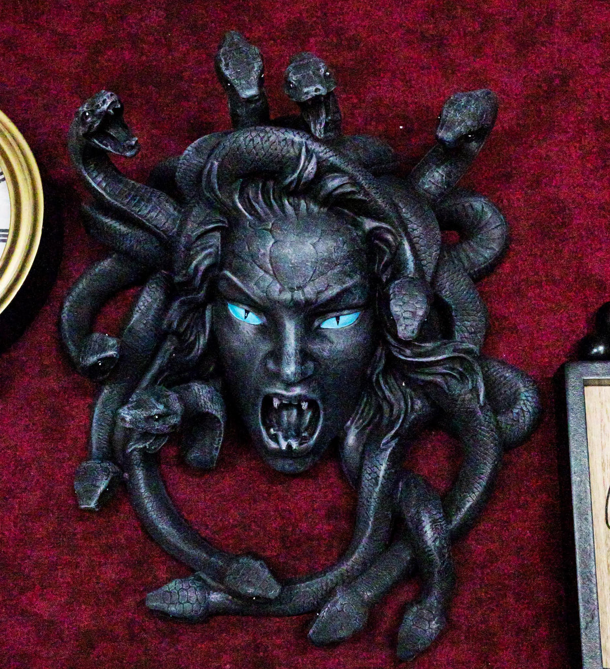 Ebros Greek Mythology Gorgon Goddess Medusa Head with Hair of Snakes Wall Decor - Ebros Gift