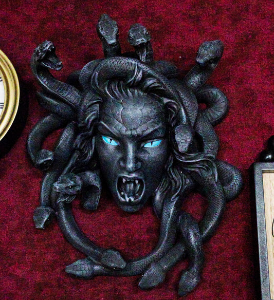 Ebros Greek Mythology Gorgon Goddess Medusa Head with Hair of Snakes Wall Decor - Ebros Gift