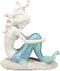 Ebros Gift Nautical Capiz Blue Tailed Siren Mermaid with Seashell and Starfish Statue Ocean Aquamarine Princess Coastal Beach Under The Sea Decorative Accent (Sitting On Seabed)