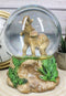 Safari Grasslands Savanna African Bush Elephant Glitter Water Globe Figurine