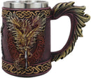 Ebros Ruth Thompson Dragon's Lair Flame Blade Drake 14oz Coffee Mug Tankard