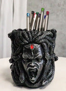 Greek Goddess Severed Medusa Head With Snake Hairs Stationery Brush Pen Holder