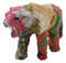 Jungle Bengal Tiger Hand Crafted Paper Mache In Colorful Sari Fabric Figurine