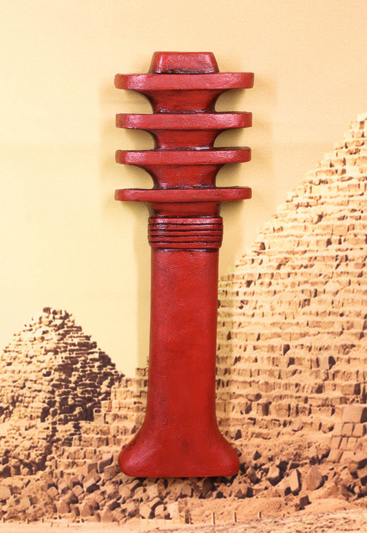 Ebros Egyptian God Ptah Osiris Symbol Of Stability Balance Red Djed Wall Plaque