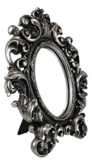 Victorian Floral Scrollwork Ornate Vanity Dressing Desktop Table Mirror Accent