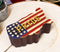 Western Country Patriotic US American Flag Map Memorial Decorative Jewelry Box