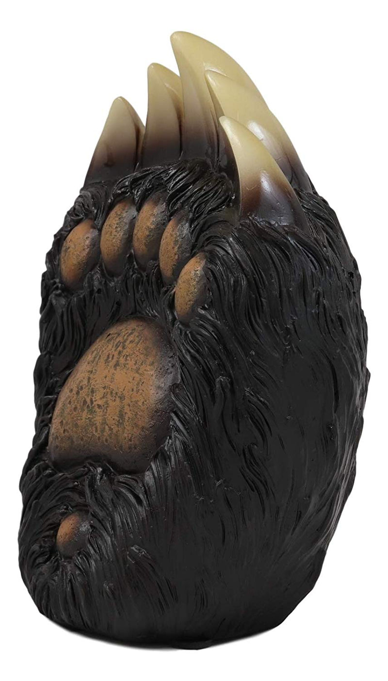 Ebros Western Rustic Forest Black Bear Paw With Claws LED Night Light Statue 6.75"H