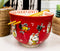 Lucky Cat Japanese Maneki Neko Red Porcelain Ramen Soup Bowl With Chopsticks Set