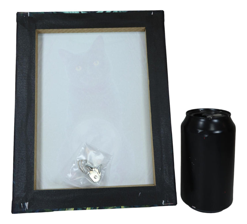 Rise Of The Witches Black Cat By Scrying Ball Wood Framed Canvas Wall Decor