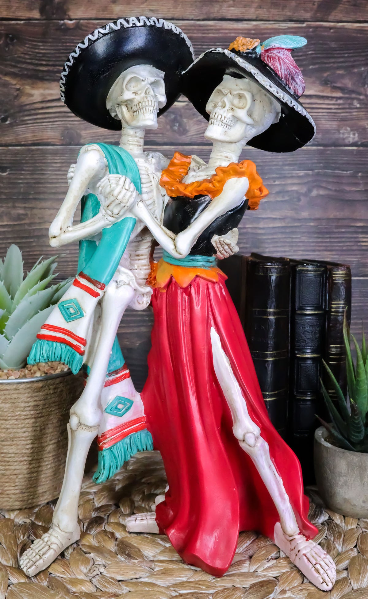 Ebros Day of the Dead Celebration Skeleton Couple Dancing Figurine 12 inch