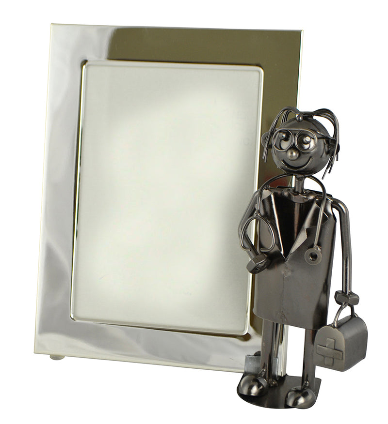 Ebros Physician Doctor Metal Sculpture 5"X7" Picture Frame Vertical Horizontal Display