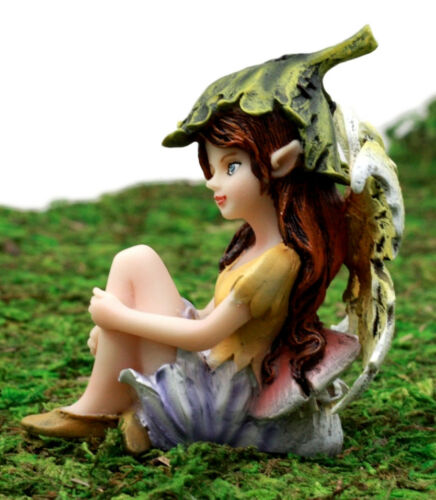 Ebros Gift Enchanted Fairy Garden Yellow Dahlia Flower Fairy Figurine 3" H Miniature Faerie Do It Yourself Ideas for Your Home Collectible Fairy Garden Decor