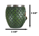 Green Khaleesi's Dragon Scale Egg With Wyrmling Small Cups Shot Glass Set Of 2