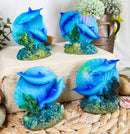 Ebros Nautical Ocean Marine Reef Swimming Dolphins Fish W/ Clams Mini Figurines