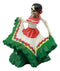 Ebros Dia De Los Muertos Danza De DAMA Day of The Dead Green Gown Lady Skeleton Dancer Statue Sugar Skull Vivas Calacas Decor Figurine for Halloween Prop Gothic Collectible