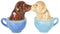Kissing Labrador Puppies in Tea Cup Salt and Pepper Shaker Set Cute Labradors