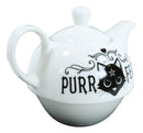 Pentagram Purr Fect Cat Brew Stackable Tea Pot And Cup With Saucer Set Of 3