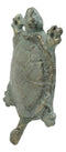 Ebros Gift 5.25" Tall Nautical Ocean Sea Turtle Cast Iron Rustic Vintage Green Verdigris Finish Wall Coat Hook Tortoise Turtles Coastal Beach Decorative Accent Hooks for Keys Leashes Hats (4)