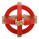 Ebros Frank Lloyd Wright Sphere 3D Puzzle 3.75" Height Wooden Puzzles Brain Exercise Intelligence Logic Educational Toy