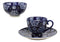 Ebros Blue Frozen Flakes Contemporary Designer Ceramic Dinnerware Bowl Mug Plate Set