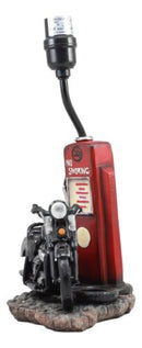 Ebros Old Fashioned Gas Pump Retro Bike Motorcycle Desktop Table Lamp W/ Shade