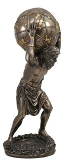 Ebros Greek God Primordial Titan Atlas Holding The World Globe Statue 11.75"Tall