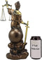 Ebros Greek Blind Lady Of Justice La Justica Sitting On Globe Figurine 13.25"H