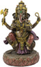 Ebros 8.25" Tall Hindu Supreme God Dancing Ganesha Chaturthi On Lotus Statue