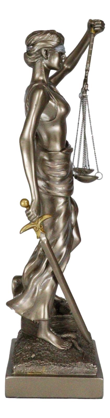 Ebros Gift Resin Contemporary Roman Greek Goddess Lady Of Justice Statue 15"H La Justica Themis