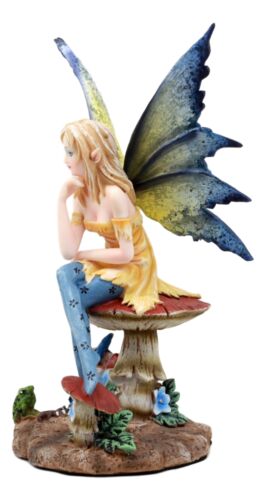 Amy Brown Toadstool Mushroom Fairy Figurine Fae Magic Statue Fantasy Collectible